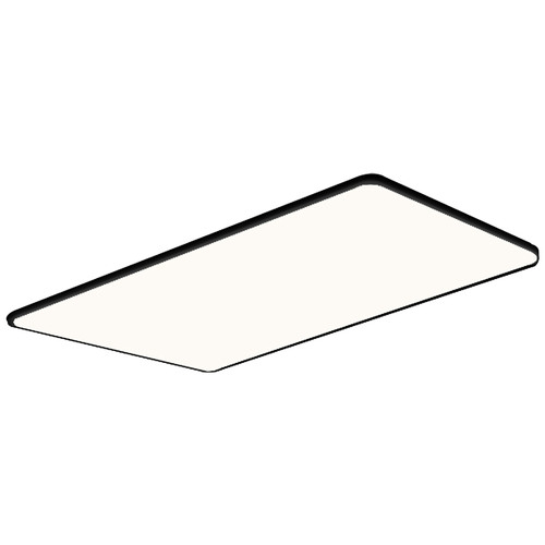 Black rectangle store ceiling light